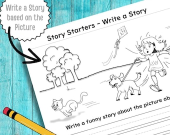 Story Prompts: Creative Writing Worksheets for PreK-KG (PDF Download)
