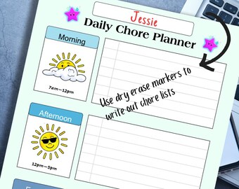 Personalized Daily Chore Chart: Kids' Visual Planner (Printable)