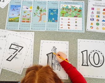 Count & Color Worksheets: PreK-Kg Homeschool Math (PDF Download)