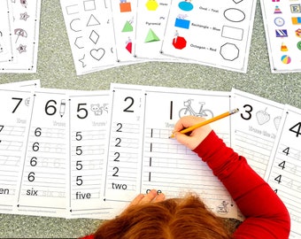 Trace the Numbers Worksheet: Preschool, KDG, Kindergarten (PDF Download)