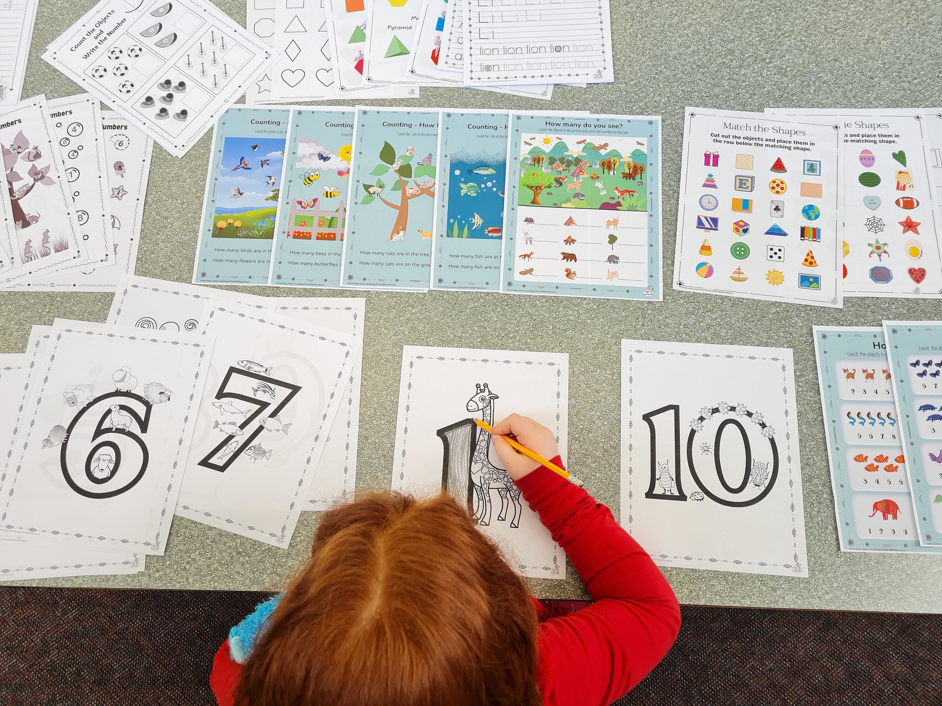 Count & Color Worksheets 1,2,3 Worksheets Prek Worksheets Counting Kg