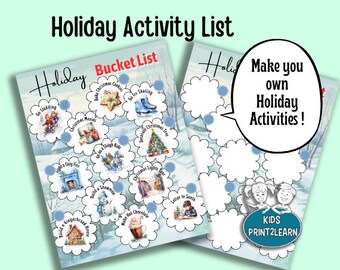Christmas Bucket List: Family Holiday Activities (Digital Download)