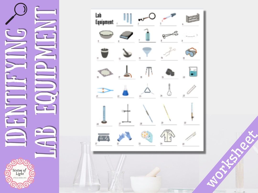 Printable Identifying Science Lab Equipment/science Glassware/science