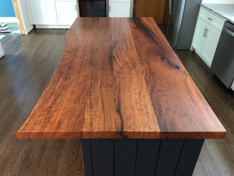 Sale Handmade Kitchen Island Live Edge Farmhouse Solid Wooden Etsy