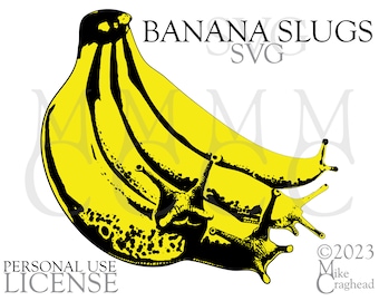 Banana Slugs SVG PNG DXF for Personal Use