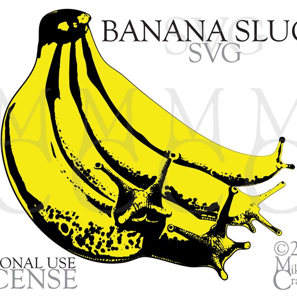 Banana Slugs SVG PNG DXF for Personal Use