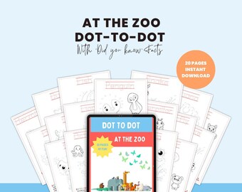 DOT-TO-DOT Toddler Busy Book Printable, Educational Printable,  Homeschool Binder, Busy Books Pages,Fun Quiet Book, dot to dot easy