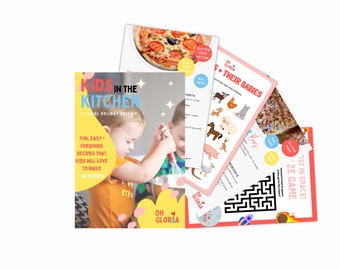 KIDS IN KITCHEN, kids cooking,  visual recipes for kids, games for kids while cooking, kids cooking activities