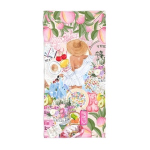 Pretty Beach Towel, Pool Towel, Girls Trip Towel, Beach Towel, Summer Birthday Gift, Pool Party Gift, Best Friend gift, Best Beach Towel