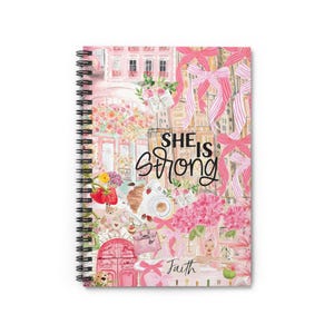 Notitieboek met bloemencoquette, mooi notitieboekje, cadeau voor haar, dagboek, journaling, girly dagboeken, roze girly notitieboekje, shabby chic dagboeken