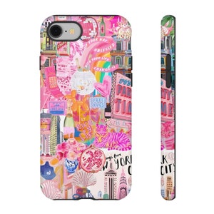 City Girl Collage phone case, New York Scrapbook phone case, iPhone 16 15 14 13 12 11 Samsung Galaxy S23 S22 S20 Ultra, Tough Case