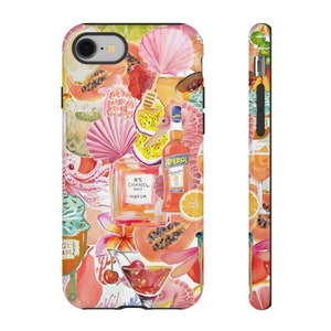 Fruit Collage Phone Case, Summer Scrapbook phone case, iPhone 16 15 14 13 12 11 Pro Max 8 Plus X, Samsung Galaxy S23 S22 S20 Ultra