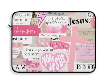 Christian Collage Laptop Bag, Laptop iPad tablet sleeve, MacBook Sleeve, Laptop Case, Laptop Sleeve, Laptop Case, Gift for Christian, Jesus