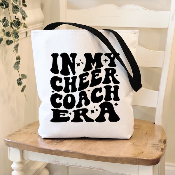 Cheer Coach Era Tote Bag, Cheer Coach Tote Bag, Bag for Cheer Coach, Cheer Coach Gift, Gift for Cheer Coaches, Christmas Gift for Cheer