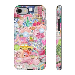 Coquette Collage Phone Case, Trendy scrapbook phone case, iPhone 16 15 14 13 12 11 case, Samsung Galaxy S23 S22 S20 Ultra, Fashion