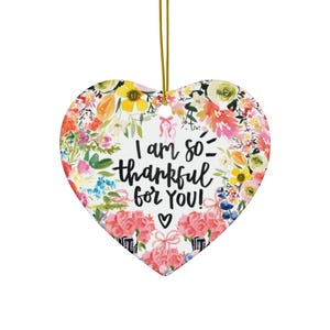 Thank You Keepsake, Thank You Gift, To Say Thank You, Ceramic Heart Keepsake, Thank You Present, Gift For Friend, Coworker Gift, Thank You