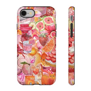 Obst Collage Handyhülle, Sommer Collage Handyhülle, Cute Girly, iPhone 16 15 14 13 12 11 Pro Max 8 Plus X, Samsung Galaxy S23 S22 S20 Ultra