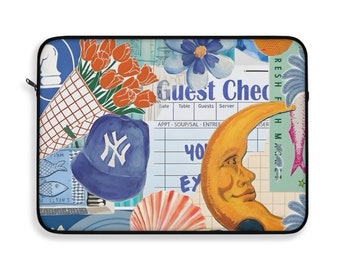 Summer Collage Laptop case, Laptop iPad tablet sleeve, Coquette MacBook Sleeve, Laptop Case, Fruit Laptop Sleeve, Pretty Laptop Sleeve