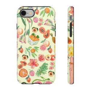 Summer Fruits Collage Phone Case, Aesthetic iPhone Case, iPhone 16, 15, 14, 13, 12, 11, Fruit Phone Case, Scrapbook Phone Case