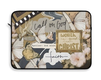Scripture  Laptop Bag, Laptop iPad tablet sleeve, MacBook Sleeve, Laptop Case, Laptop Sleeve, Laptop Case, Gift for Christian, Jesus