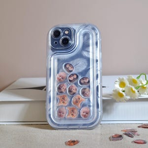 Personalisierte Shaker iPhone Hülle - Personalisiertes Foto/Design + Fach für Anhänger - Bunte Rückseitenkarte | Interaktive TPU-Telefonabdeckung