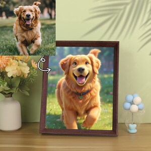 Custom Pixar Style 3D Photo Frame，personalised Family Portrait， Cartoon ...