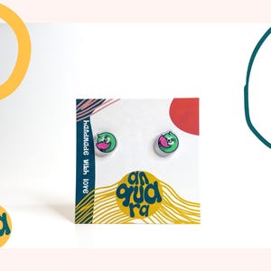 Pendientes de perezoso - Studs de animales - Regalos de perezoso - Pendientes lindos hechos a mano - Pendientes divertidos - Pendientes Kawaii - Joyería divertida - Regalo de joyería de animales