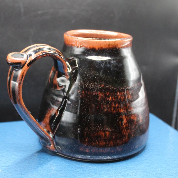 No slip travel mug Vintage Artisan Brown Glazed Pottery Travel mug - Rustic on the go coffee, hot chocolate, tea, hot toddy