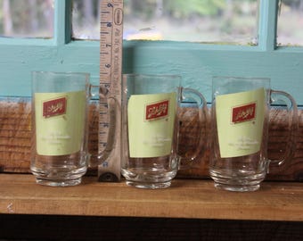 Vintage Schlitz Beer Mugs - Set of 3 Heavy Glass Steins