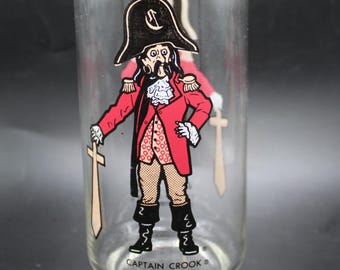vintage McDonald's Collector Series drinking glass featuring the character Captain Crook