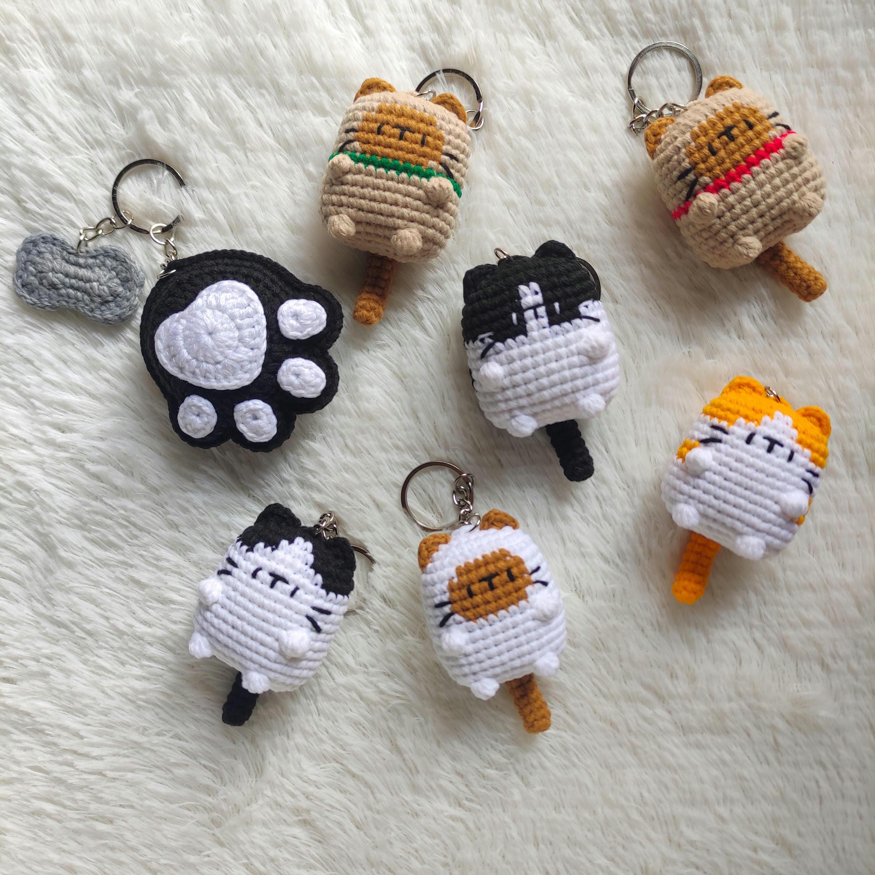 Crochet Cat Keychain, Cute Cat Keychain, Cat Lover, Gift