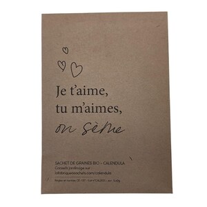 Carte + sachet de graines à planter