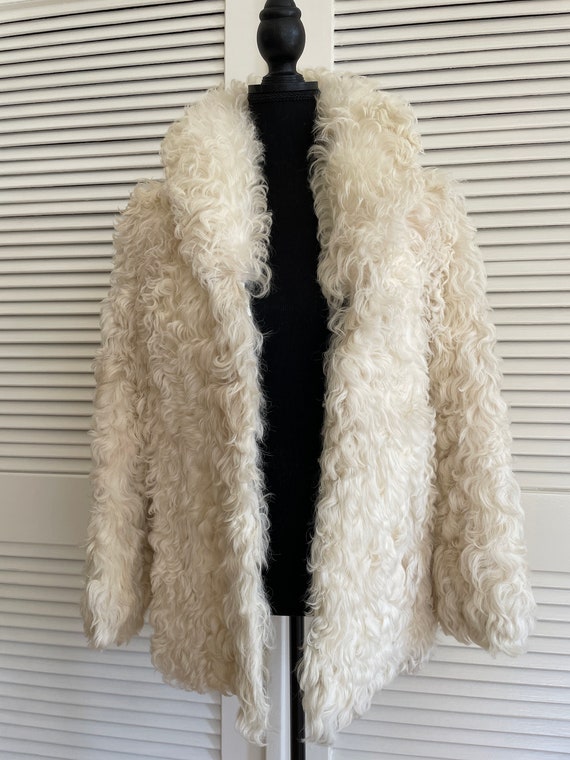 Vintage 1970's Curly Shearling Coat