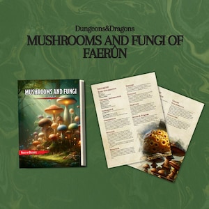 Cogumelos e Fungos de Faerûn | Ferramentas para Mestre de Jogo / Mestre de Jogo | Cartas de D&D | D&D Prontas para Imprimir | Dungeons and Dragons | D&D para imprimir