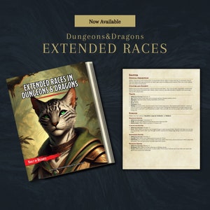 DnD uitgebreide/uitgebreide racegids | DM / Dungeon Master Tools | DnD-kaarten | DnD klaar om af te drukken | Kerkers en draken | D&D-afdrukbaar