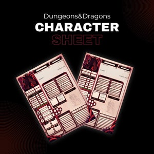 Ficha de Personagem de D&D | Ferramentas para Mestre de Jogo / Mestre de Jogo | Ficha de Personagem de D&D 5e | PDF para Preencher e Imprimir | Dungeons and Dragons