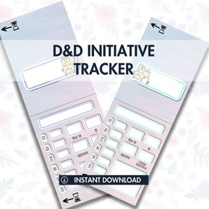 Rastreador de Iniciativa D&D 5e | Dungeons and Dragons para impressão | Ficha de Personagem | Cartões de Tenda | DND | DND para impressão
