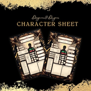 Ficha de Personagem de D&D | Ferramentas para Mestre de Jogo / Mestre de Jogo | Ficha de Personagem de D&D 5e | PDF para Preencher e Imprimir | Dungeons and Dragons