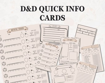 D&amp;D Quick Reference Cards Collection Dnd Accessories Dungeons and ...