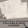Printable Dungeons and Dragons Class Bookmarks Digital Download D&amp;D 5E ...