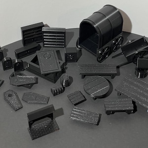 Terreno disperso | Peças de terreno para Dungeons & Dragons e RPGs de mesa | Peças de masmorras modulares | Compatível com D&D | Peças de grade de terreno para D&D