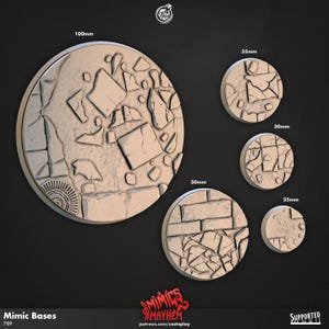 Mimic Miniature | Miniature Bases Set | Mimics Mayhem | 3D Printed DnD Figurine | Tabletop Accessories | D&D | TTRPG | Cast n Play