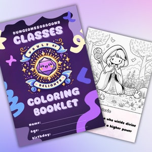 Kleurboek D&D Classes | DM / Dungeon Master Tools | DnD-kaarten | DnD klaar om af te drukken | Kerkers en draken | Afdrukbaar NST