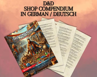 DnD Shop Compendium German/Deutsch | DM / Dungeon Master Tools | DnD Cards | DnD Ready To Print | Dungeons and Dragons | D&D printable