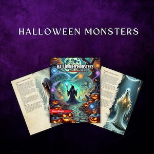 Halloweenmonster Statistikblockark | DM / Dungeon Master-verktyg | DnD Klar att skriva ut | Dungeons and Dragons | D&D utskrivbar