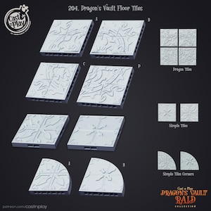 Tiles de Terreno para Dungeons and Dragons e RPGs de Mesa | Conjunto de Tiles de Masmorras Modulares | Compatível com D&D | Presente DnD | Tiles de Grade de Terreno DnD