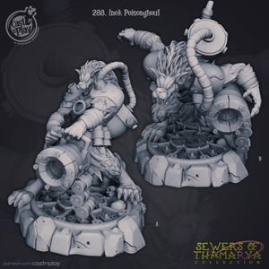 Ratfolk Cannoneer Miniature Monster Enemy Gunslinger Figurine Dungeons and Dragons Mini RPG Tabletop DnD Painting Pathfinder D&D CastnPlay
