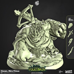 Figura de guerrero paladín de Grung Ranger, miniatura de rana, para mazmorras y dragones, minijuego de rol de mesa, DnD, pintura, Pathfinder 5e, D&D, CastnPlay