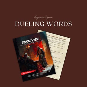 Duelling Words Guide | DM / Dungeon Master-Werkzeuge | D&D bereit zum Drucken | Dungeons and Dragons | D & D druckbar