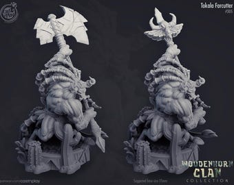 Miniatura de Guerreiro Minotauro Tauren Bárbaro Figura Dungeons and Dragons Mini RPG de Mesa DnD Pintura Pathfinder 5e D&D CastnPlay